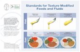 Standards for Texture Modified Foods and Fluids