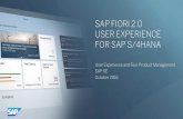 SAP Fiori 2.0 User Experience for SAP S/4HANA 2016-10-31
