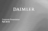 Daimler Corporate Presentation Fall 2015