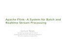 Apache Flink- A System for Batch and Realtime Stream Processing