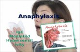 Anaphylaxis ( IgE Mediated Hypersensitivity )
