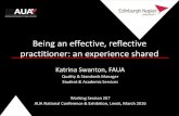 Katrina Swanton - How to be an Effective, Reflective Practitioner
