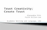 Faith Dillon and Alexandra Pitt 'Trust creativity, create trust'