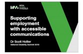 Dr Scott Hollier - Media Access Australia - Supporting the Employment of People with Disabilities through Accessible Communications