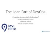 Lean part of DevOps - DevOps Amsterdam meetup - 17-8-2016