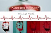 Autologous transfusion & its types