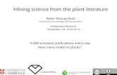 High throughput mining of the plant-science literature