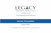 Legacy Education Alliance (OTCQB: LEAI) Investor Presentation