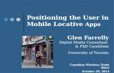 Positioning the User in Mobile Locative Apps