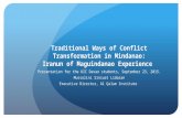 Traditional ways of Conflict Resolution and Transformation