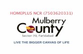 MULBERRY COUNTY -2bhk + 2 t (1220 sf),3 bhk+ 3t(1660 sf) ,sector-70,faridabadc@3216 in new booking