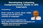 Listening comprehension development in EFL Learners