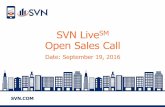 SVN Live™ Open Sales Call 9-19-16