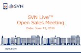 SVN Live™ Open Sales Call 6-13-16