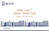 SVN Live™ Open Sales Call 7-18-16