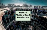 How to Write a Good Conclusion For an Essay