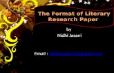 The foment of good literary research paper