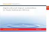 Agricultural input subsidies in Sub-Saharan Africa
