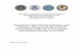 Sharing of Cyber Threat Indicators and Defensive Measures by the ...