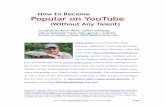 How to Become Popular on YouTube (Without Any Talent)