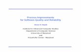 Process Improvements for Software Quality and Reliability