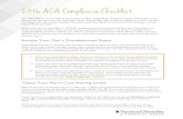 2016 ACA Compliance Checklist - Sentinel Benefits
