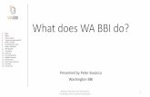 What does Washington BBI do?