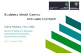 Business Model Canvas and Lean approach