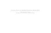 Lecture Notes in Applied Statistics, Spring 2011 Rui Manuel Castro ...