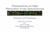 Perspectives on High Resolution X-ray Spectroscopy