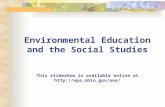 Environmental Education for the Social Studies