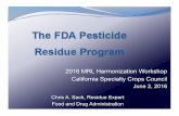 Chris Sack The FDA Pesticide Residue Program June 2.pptx