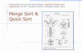 Merge Sort & Quick Sort Divide-and-Conquer