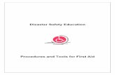 Disaster Safety Education Procedures and Tools for First Aid