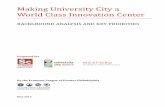 Making University City a World Class Innovation Center