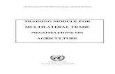 Training Module for Multilateral Trade Negotiations on Agriculture