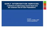 Early Intervention Services: A Method of Addressing Unmet Need ...