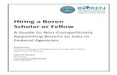 Non-competitively Hiring a Boren Scholar or Fellow