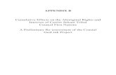 APPENDIX B Cumulative Effects on the Aboriginal Rights and ...