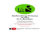 Defending Privacy at the U.S. Border: A Guide for Travelers Carrying ...
