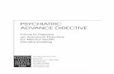 PSYCHIATRIC ADVANCE DIRECTIVE