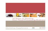 10 Steps to Starting Your Food Processing Business