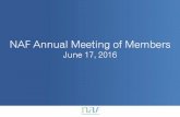 NAF Annual Meeting Presentation June 17, 2016