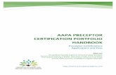 AAPA Preceptor Certification Portfolio Handbook