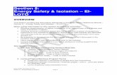 Section 8: Energy Safety & Isolation – EI- LOTO
