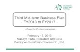 Third Mid-term Business Plan - FY2013 to FY2017 -