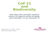 How does the cosmetic industryreduce its impacts while bringing more benefits  to its consumer’s?