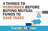 4 Things To Remember Before Buying Mutual Funds To Save Taxes