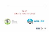 TABE What's New for 2015