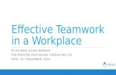 Effective teamwork in a work place